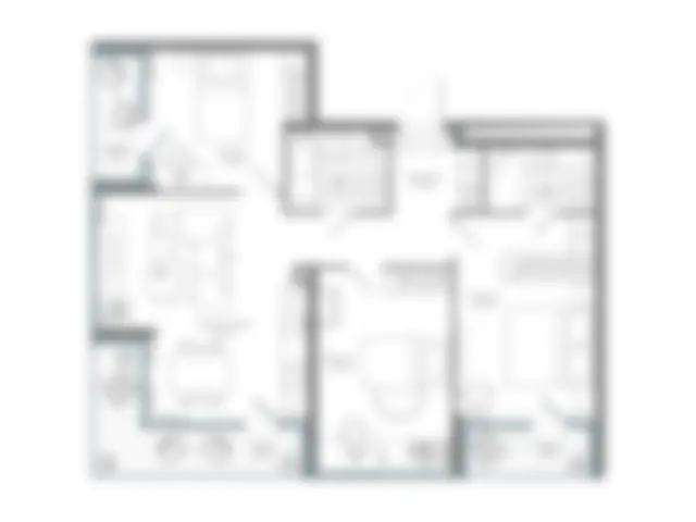 Планировка трёхкомнатной квартиры 91,1 м² — чёткую пришлём по запросу